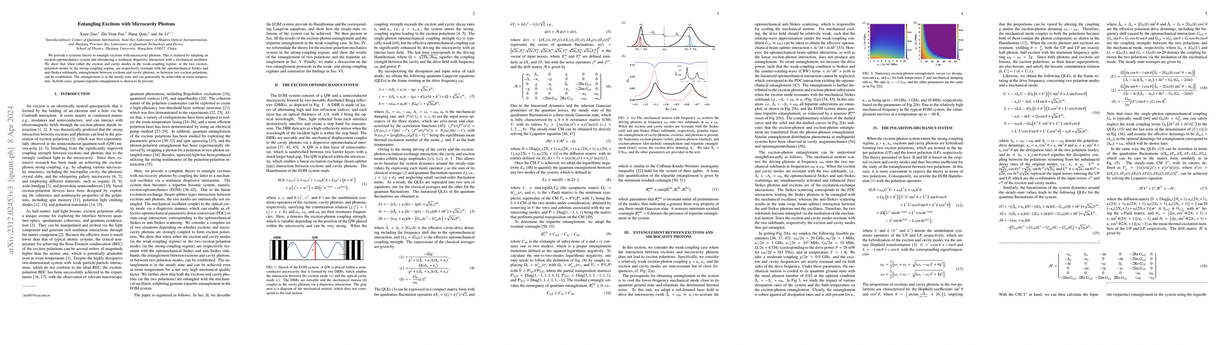 Thumbnail for Entangling Excitons with Microcavity Photons