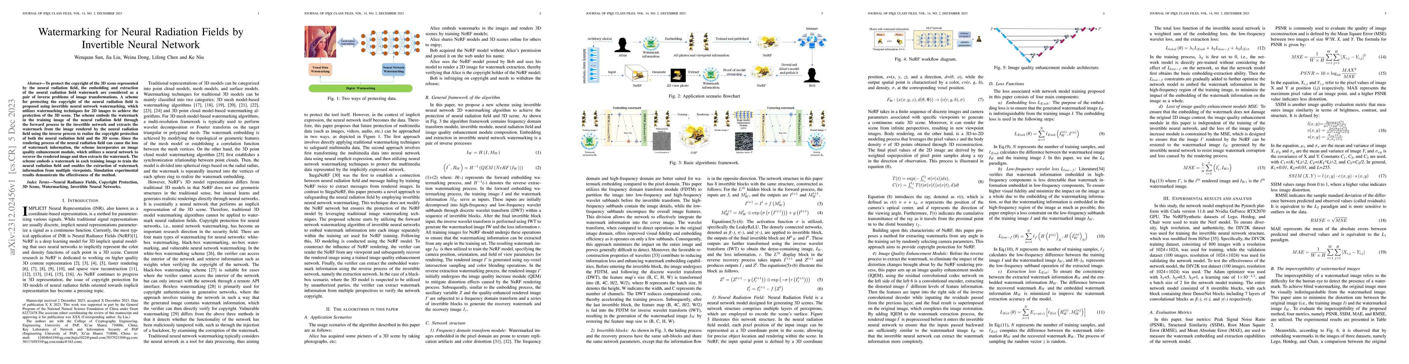 Thumbnail for Watermarking for Neural Radiation Fields by Invertible Neural Network