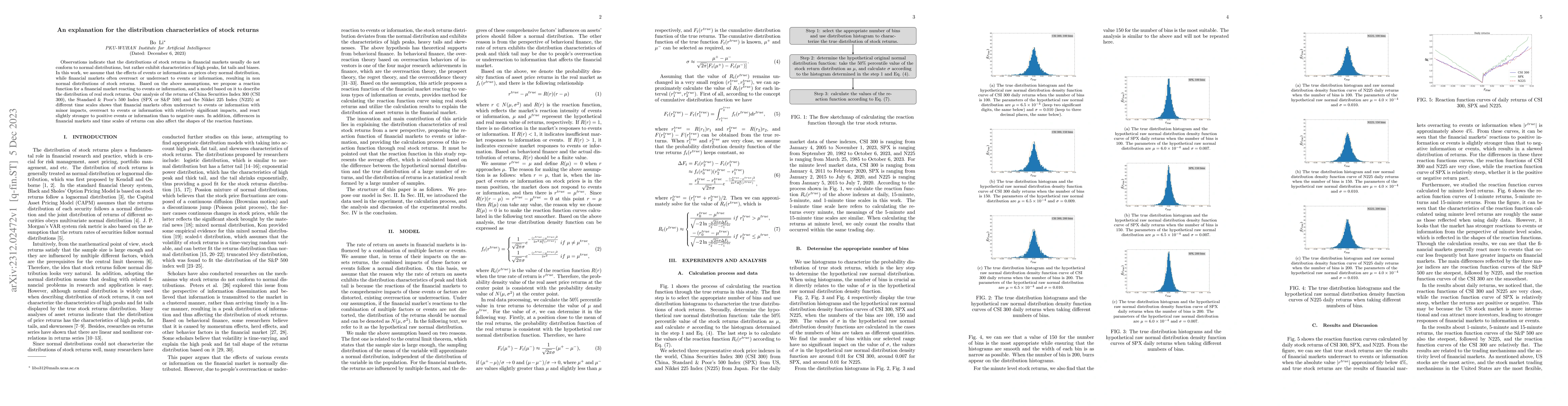 Thumbnail for An explanation for the distribution characteristics of stock returns