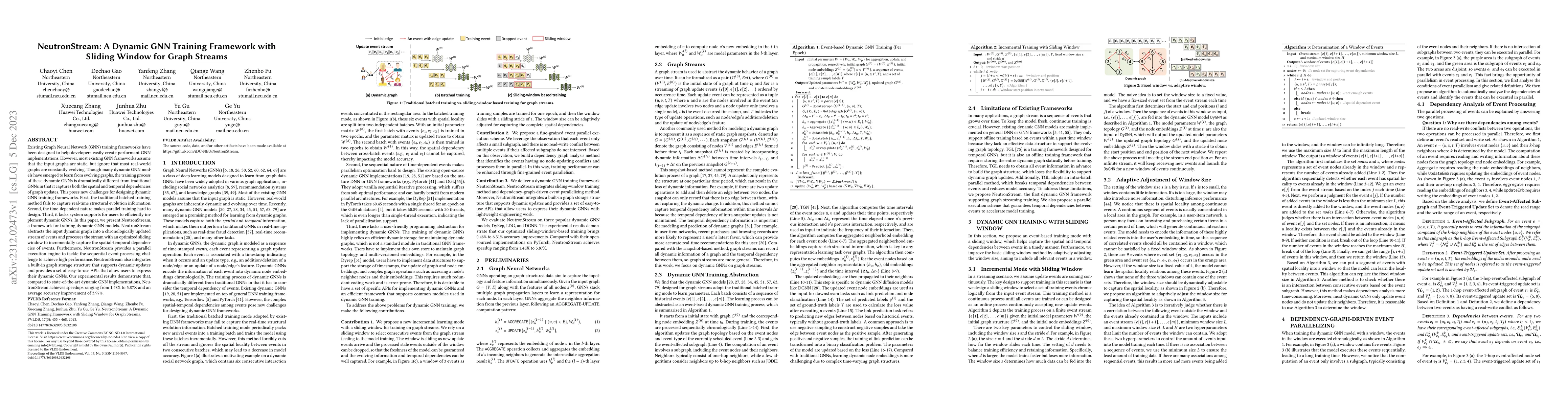 Thumbnail for NeutronStream: A Dynamic GNN Training Framework with Sliding Window for
  Graph Streams