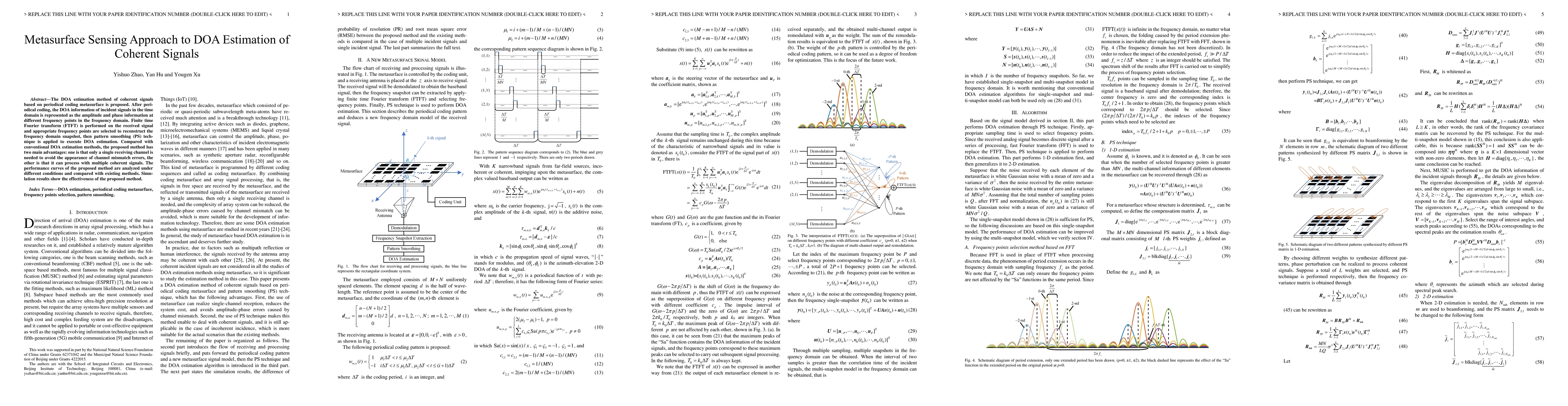 Thumbnail for Metasurface Sensing Approach to DOA Estimation of Coherent Signals