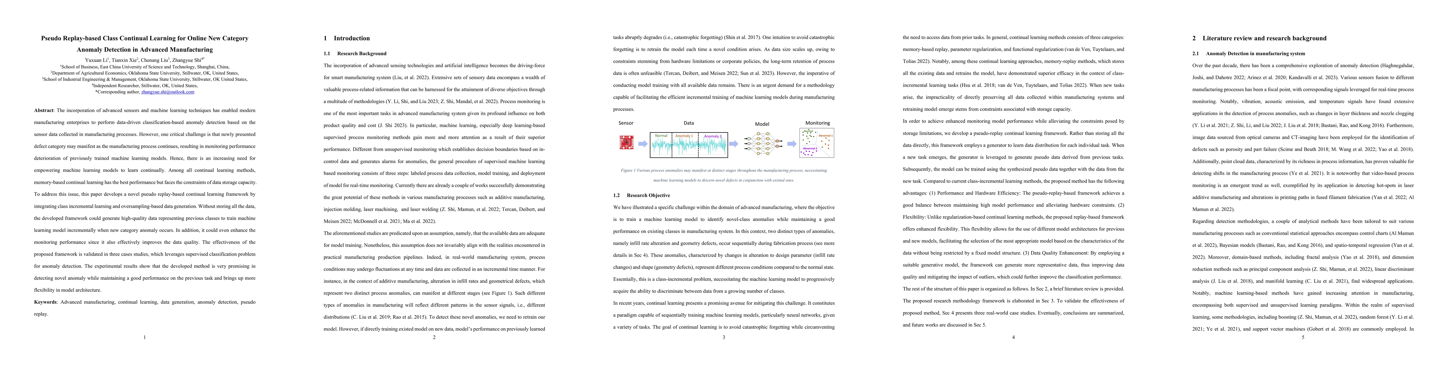 Thumbnail for Pseudo Replay-based Class Continual Learning for Online New Category
  Anomaly Detection in Additive Manufacturing