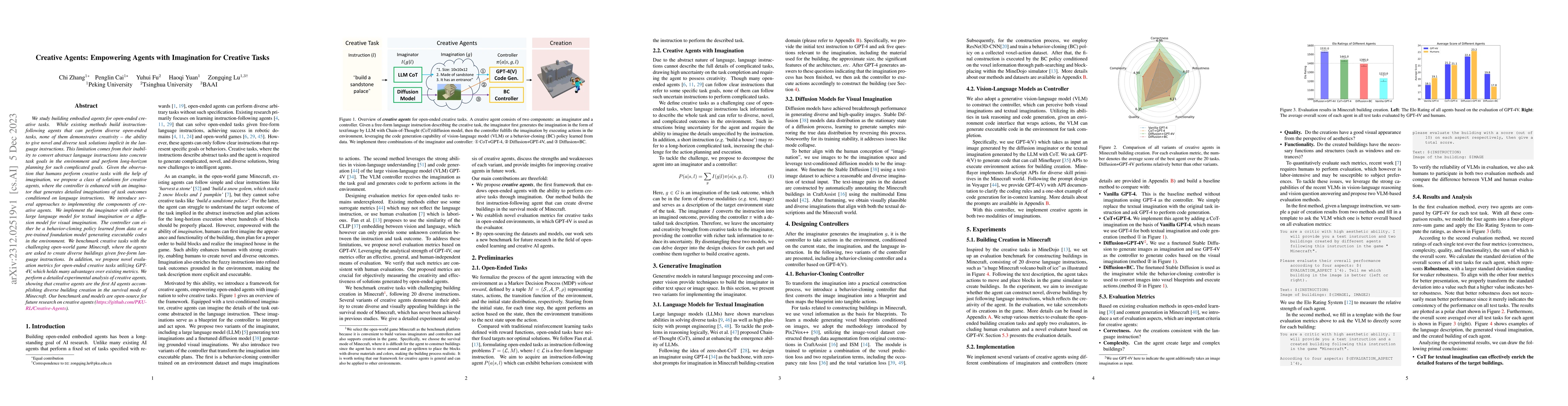Thumbnail for Creative Agents: Empowering Agents with Imagination for Creative Tasks