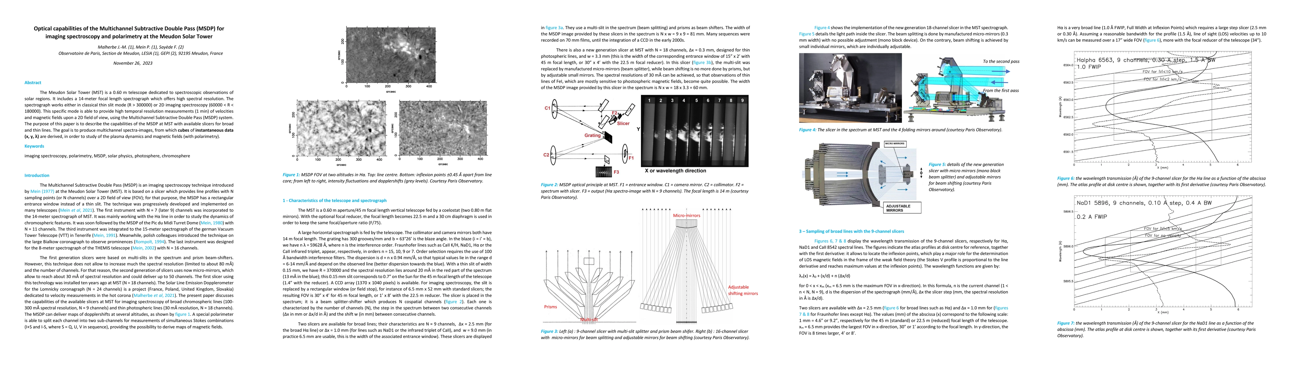 Thumbnail for Optical capabilities of the Multichannel Subtractive Double Pass (MSDP)
  for imaging spectroscopy and polarimetry at the Meudon Solar Tower