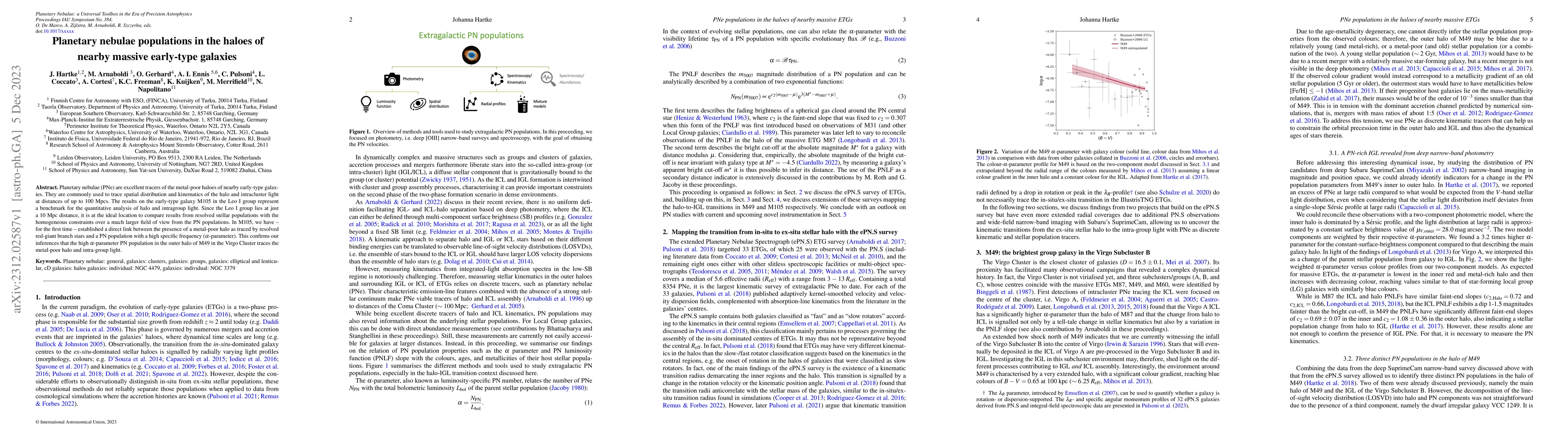 Thumbnail for Planetary nebulae populations in the haloes of nearby massive early-type
  galaxies