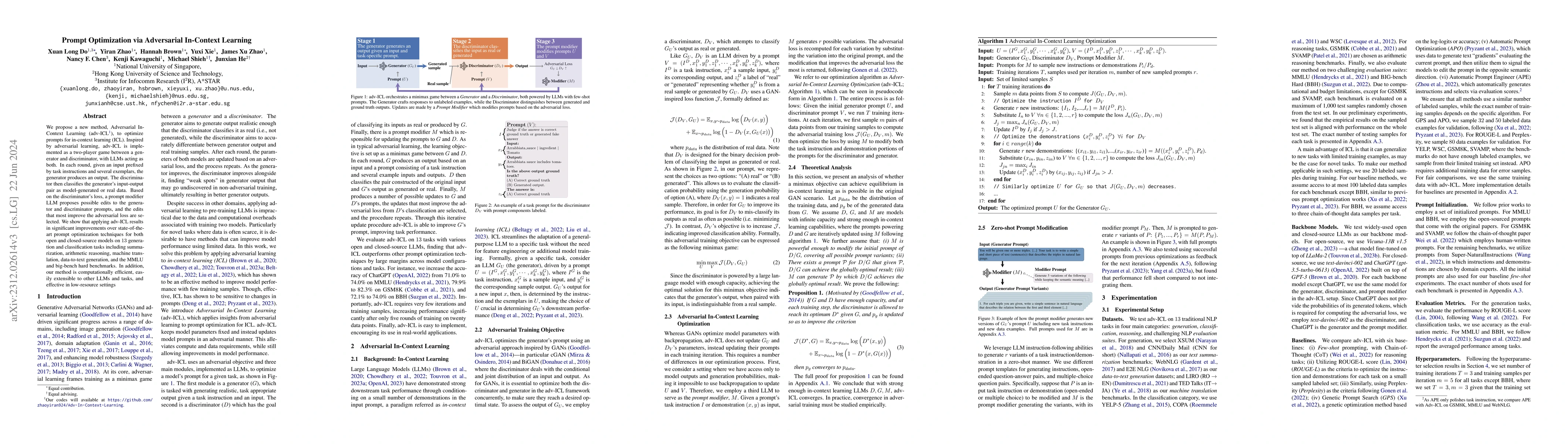 Thumbnail for Prompt Optimization via Adversarial In-Context Learning