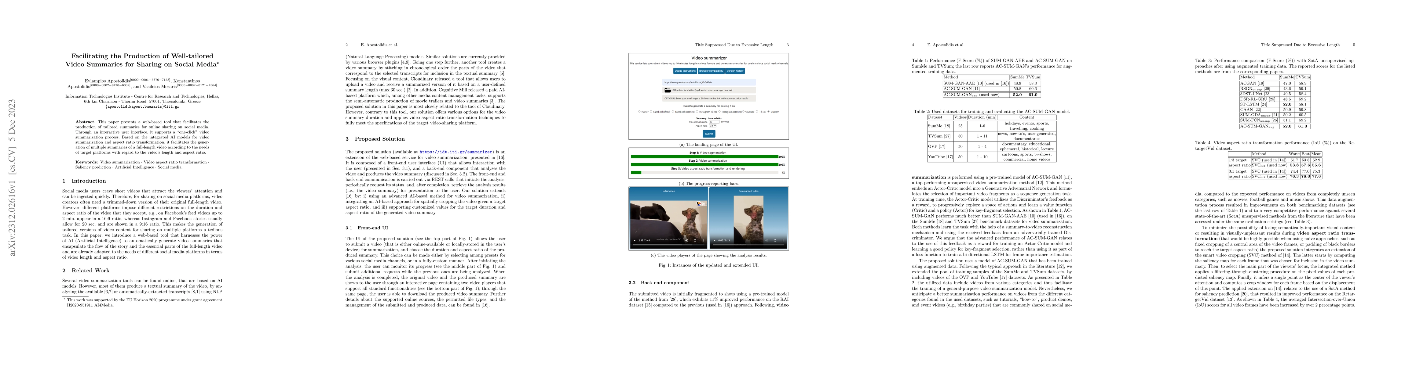 Thumbnail for Facilitating the Production of Well-tailored Video Summaries for Sharing
  on Social Media