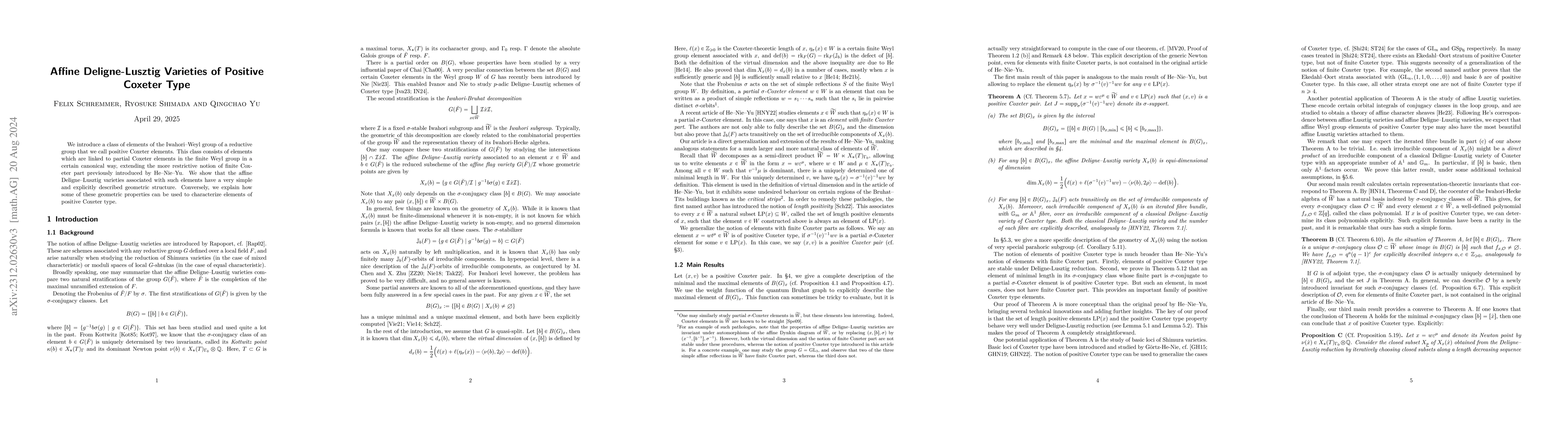 Thumbnail for On affine Weyl group elements of positive Coxeter type