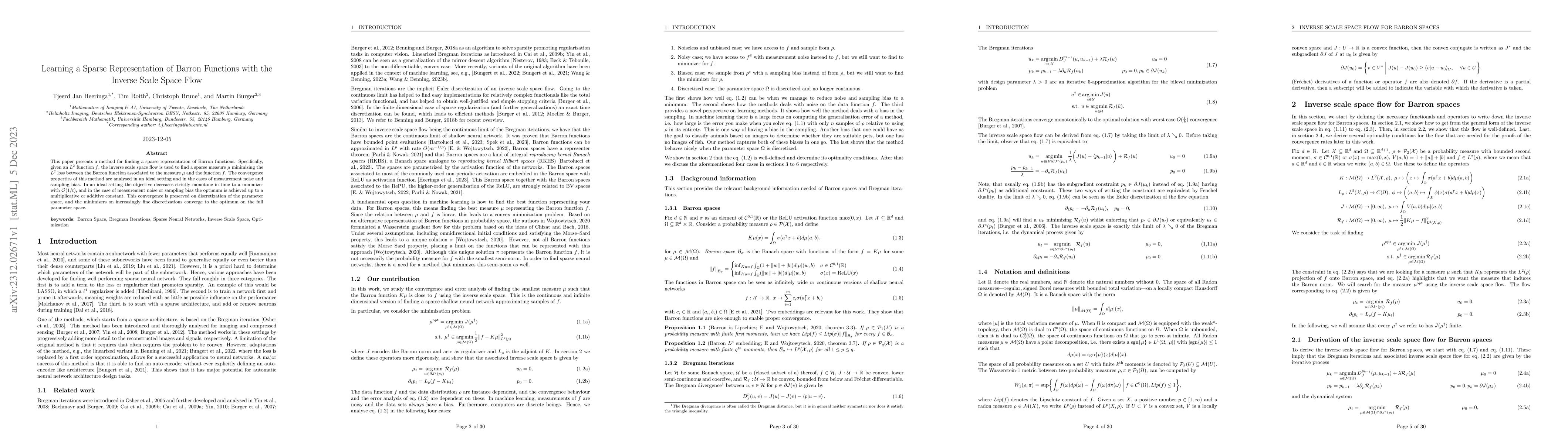 Thumbnail for Learning a Sparse Representation of Barron Functions with the Inverse
  Scale Space Flow