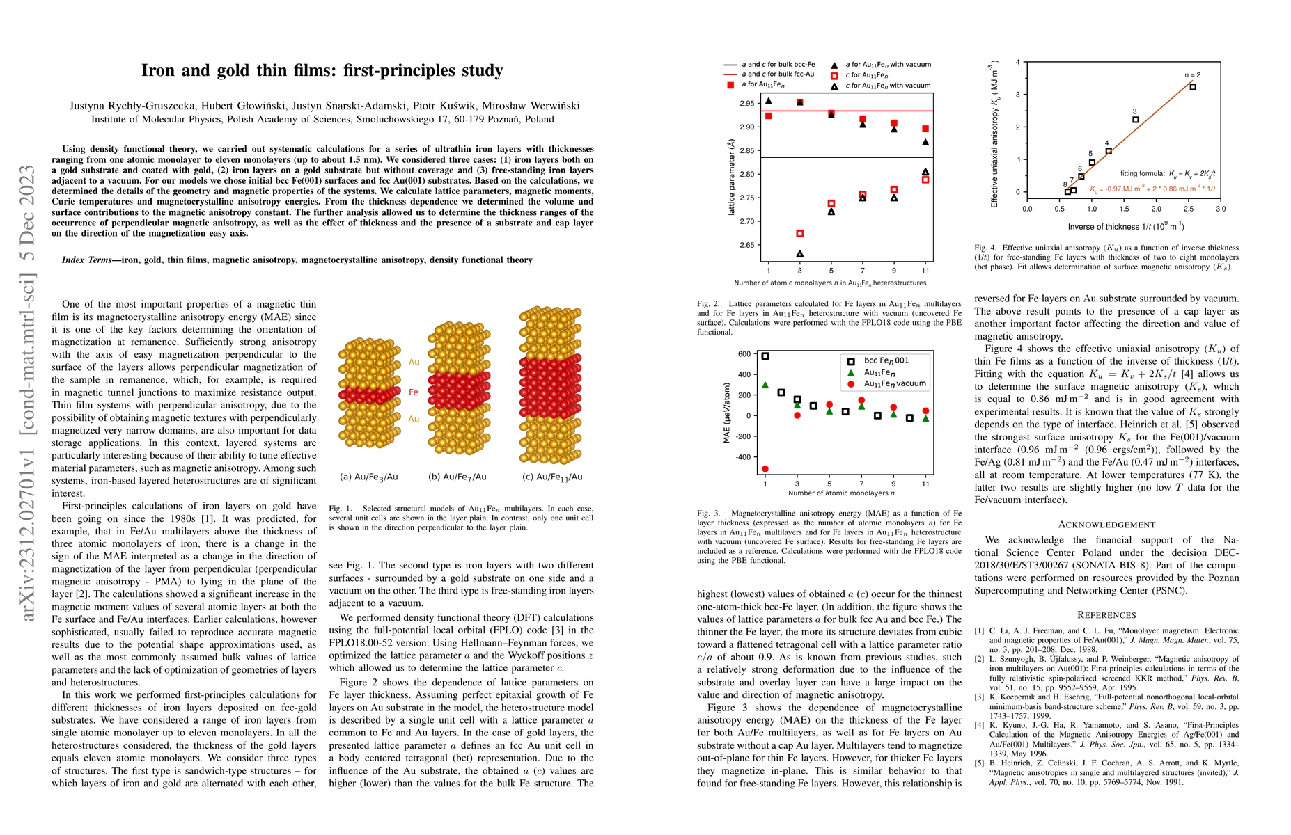 Thumbnail for Iron and gold thin films: first-principles study