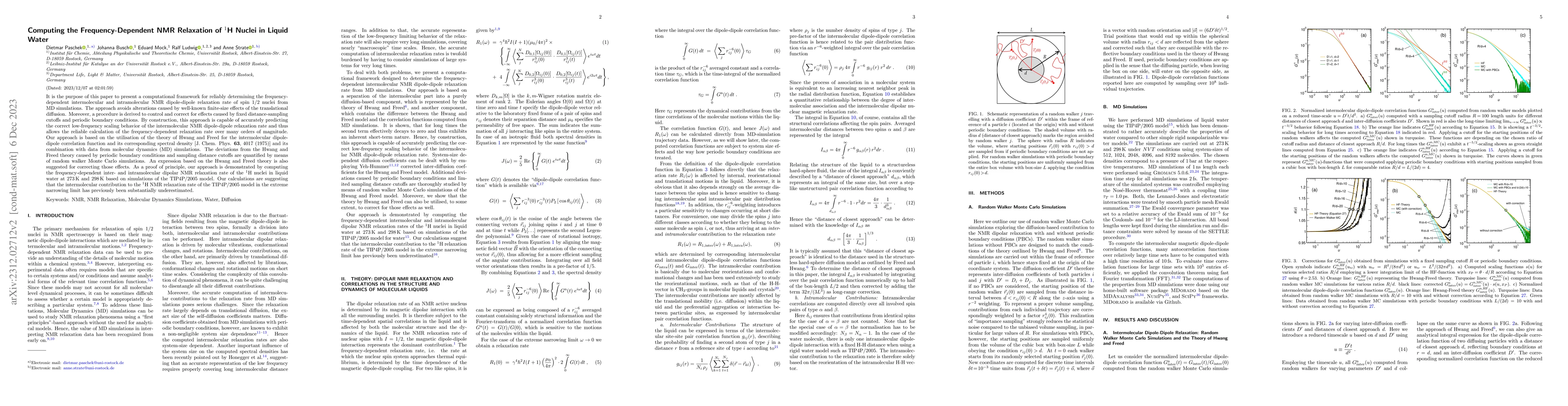 Thumbnail for Computing the Frequency-Dependent NMR Relaxation of $^1$H Nuclei in
  Liquid Water