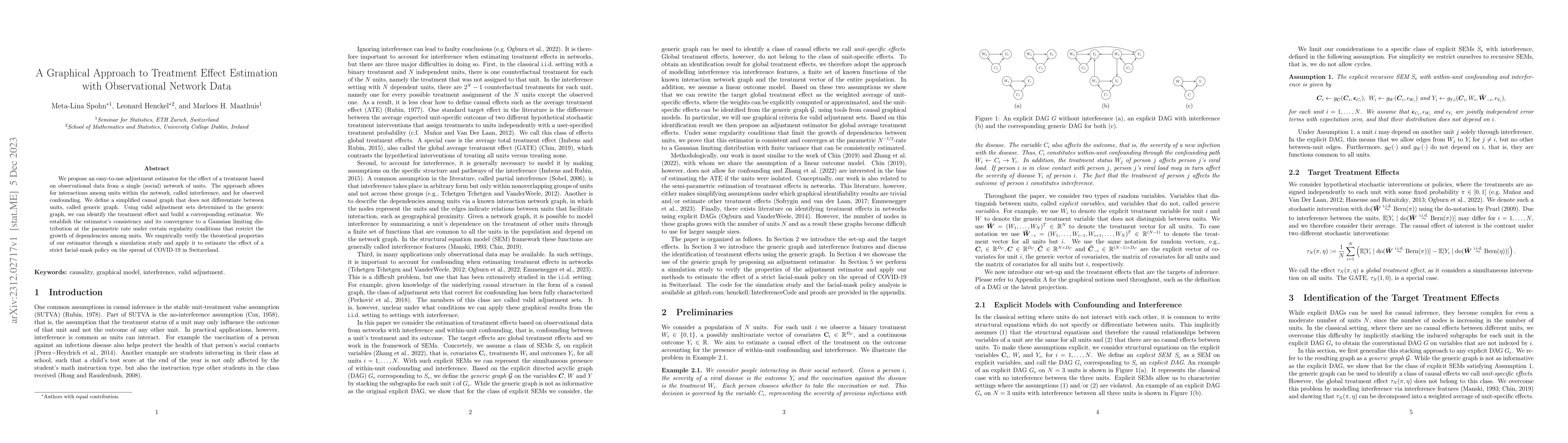 Thumbnail for A Graphical Approach to Treatment Effect Estimation with Observational
  Network Data
