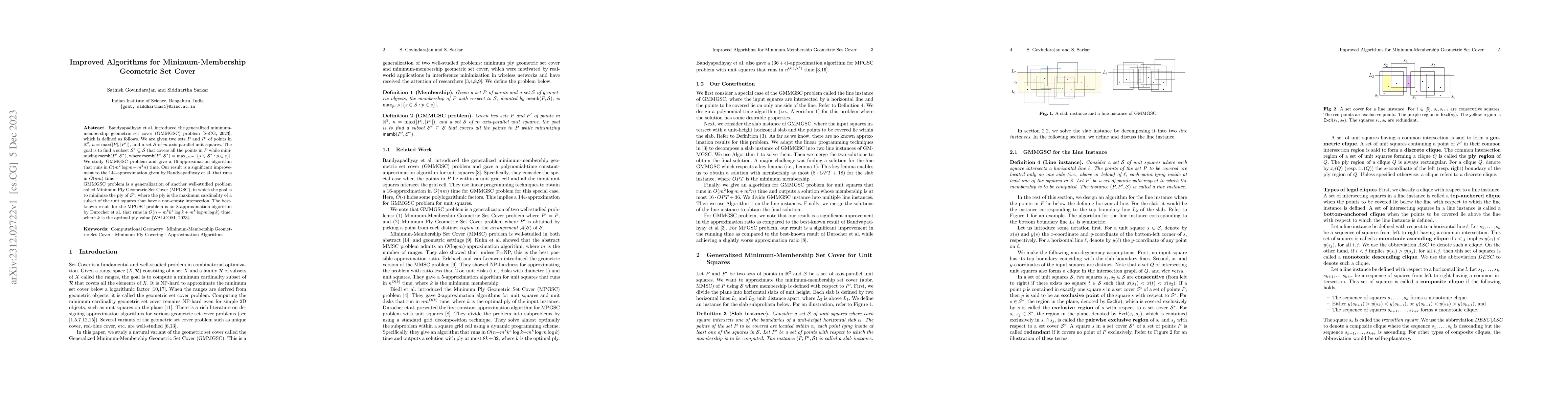 Thumbnail for Improved Algorithms for Minimum-Membership Geometric Set Cover