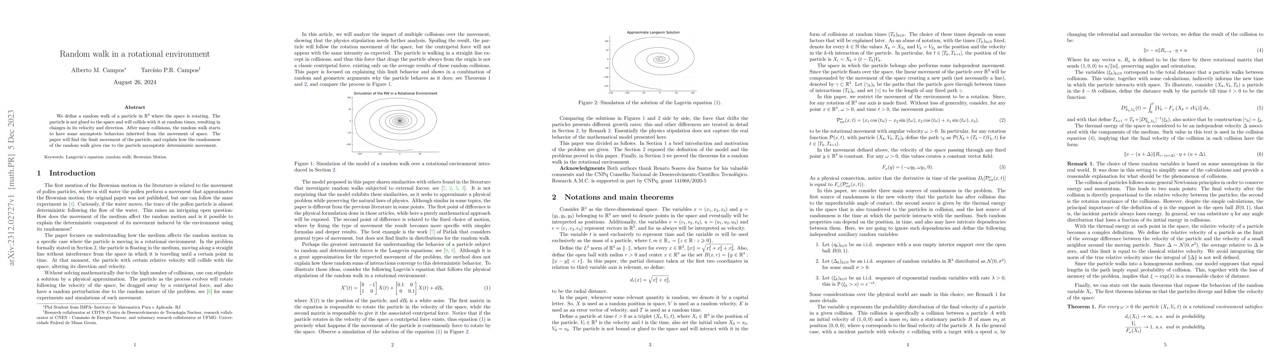 Thumbnail for Random walk in a rotational environment