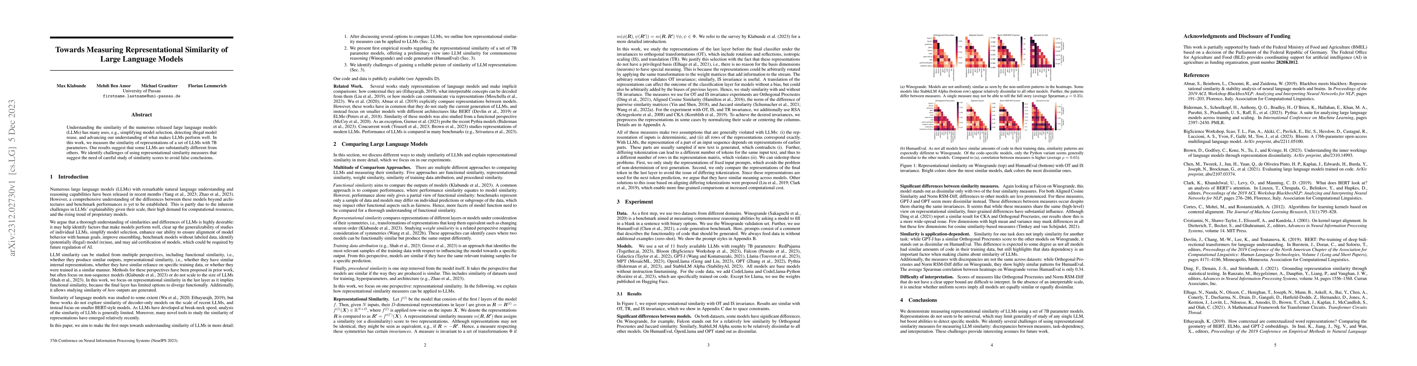 Thumbnail for Towards Measuring Representational Similarity of Large Language Models
