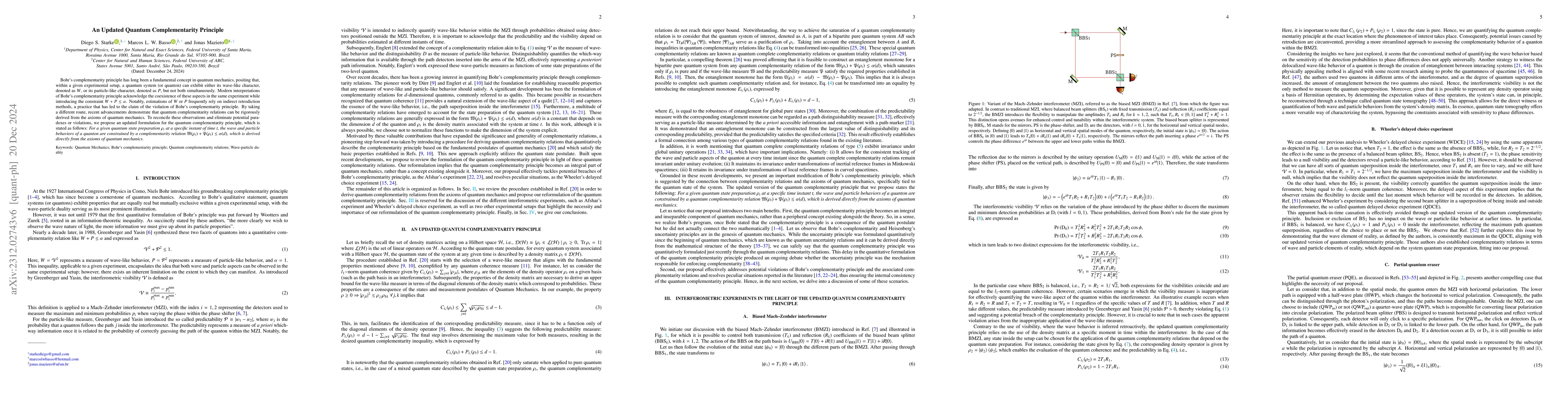 Thumbnail for Updating Bohr's Complementarity Principle