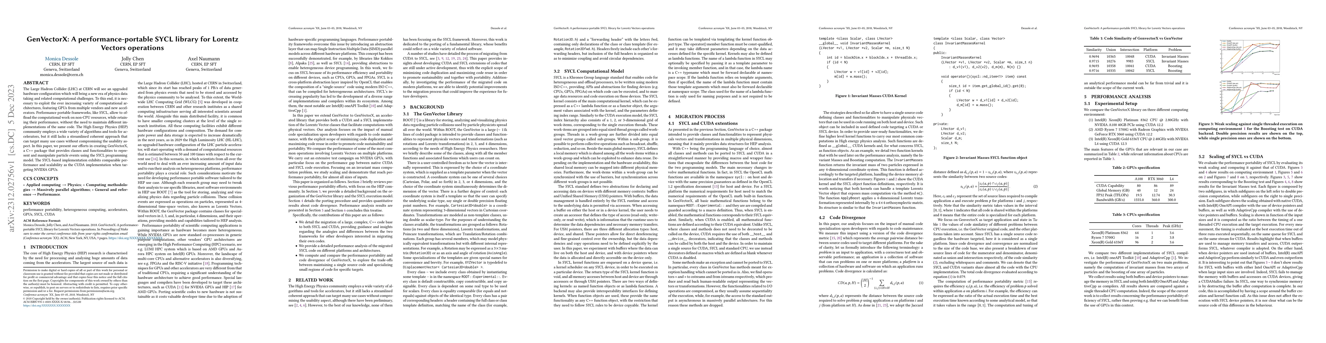 Thumbnail for GenVectorX: A performance-portable SYCL library for Lorentz Vectors
  operations