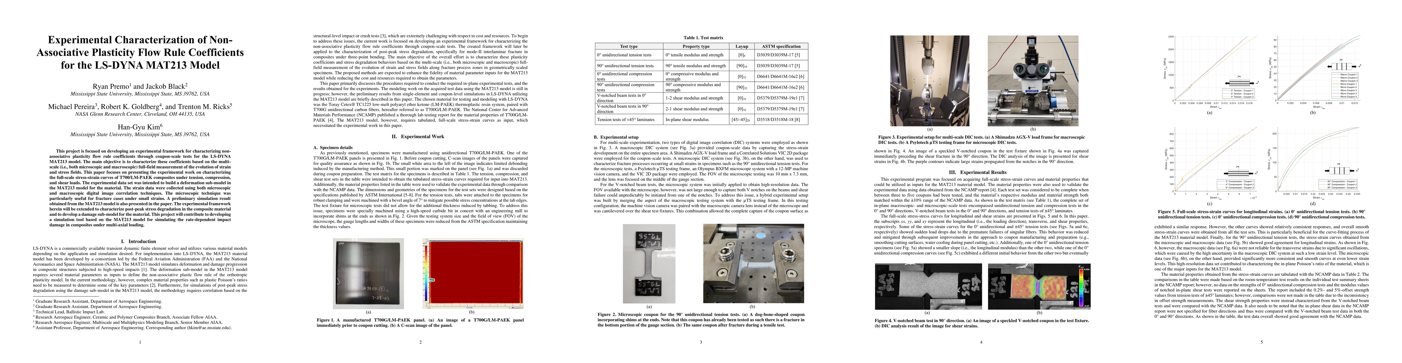 Thumbnail for Experimental Characterization of Non-Associative Plasticity Flow Rule
  Coefficients for the LS-DYNA MAT213 Model