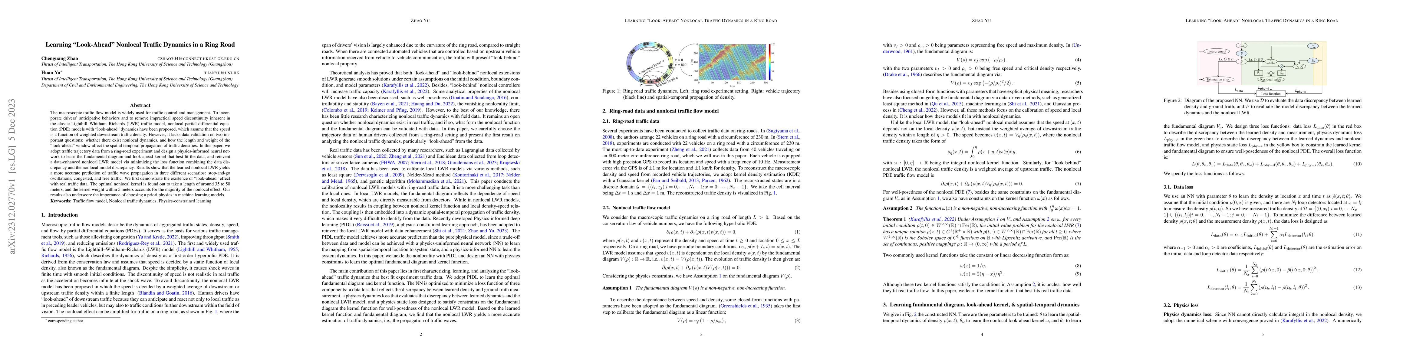 Thumbnail for Learning "Look-Ahead" Nonlocal Traffic Dynamics in a Ring Road