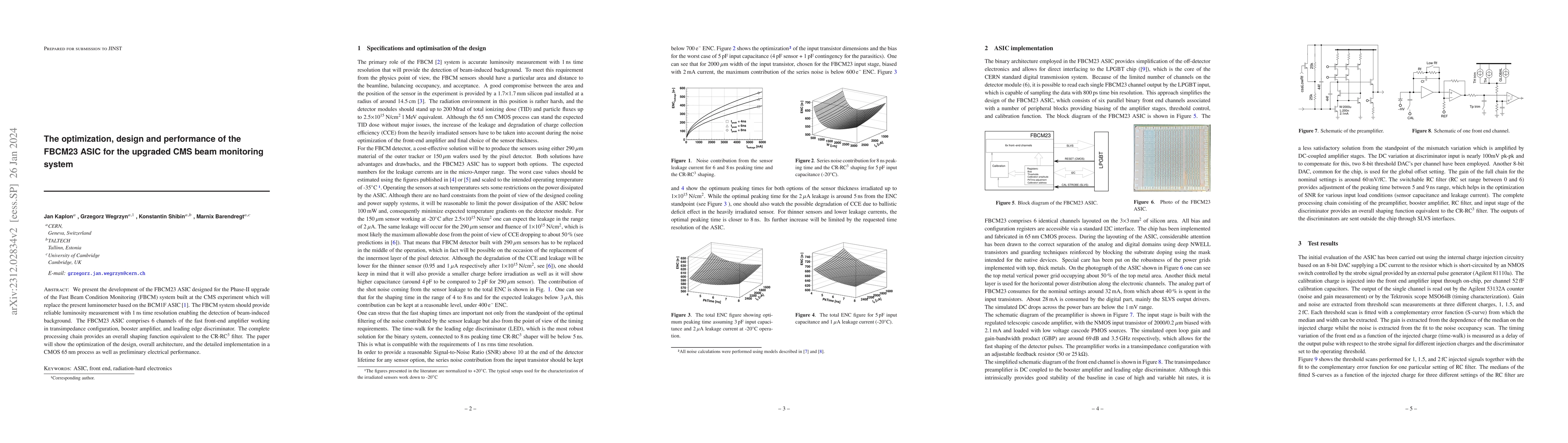 Thumbnail for The optimization, design and performance of the FBCM23 ASIC for the
  upgraded CMS beam monitoring system
