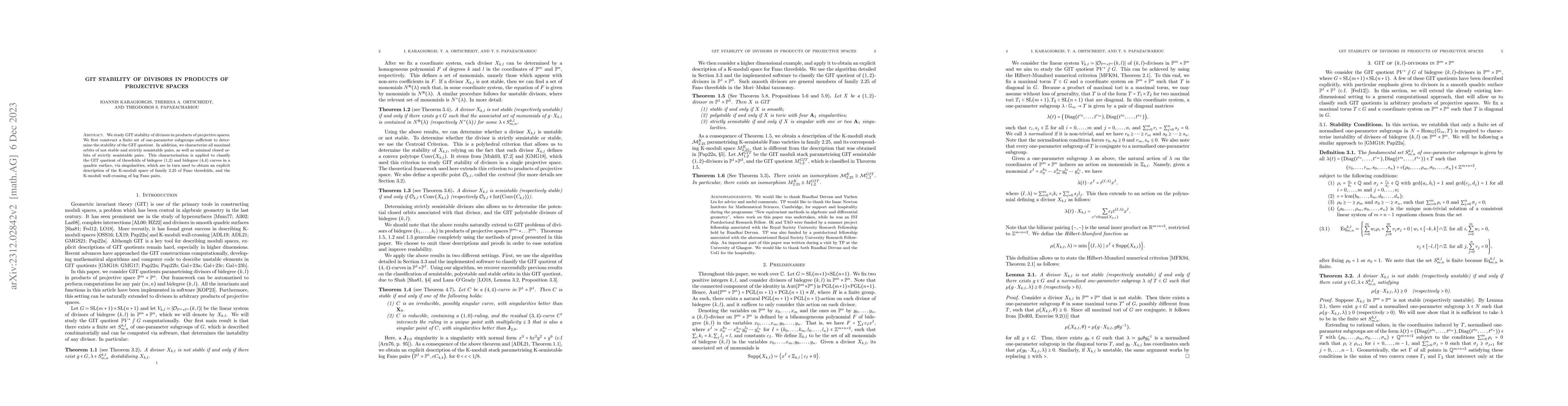 Thumbnail for GIT stability of divisors in products of projective spaces