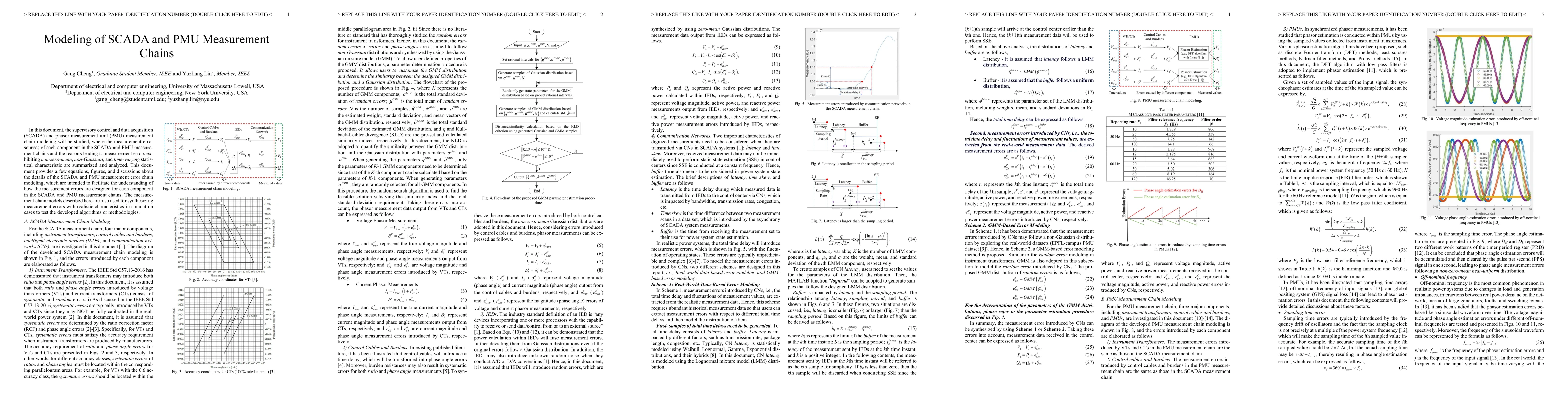 Thumbnail for Modeling of SCADA and PMU Measurement Chains