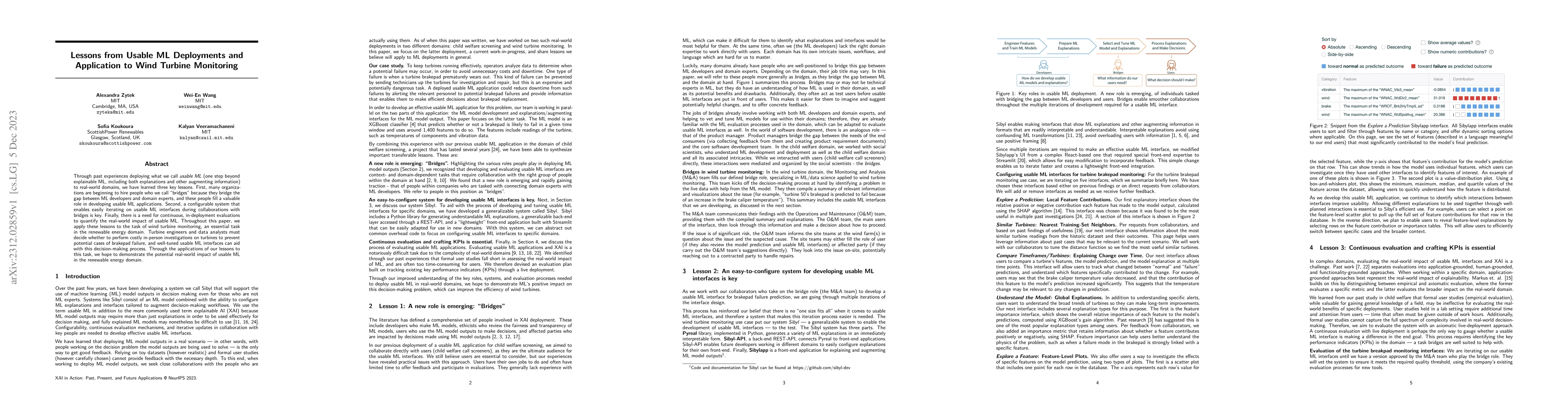 Thumbnail for Lessons from Usable ML Deployments and Application to Wind Turbine
  Monitoring
