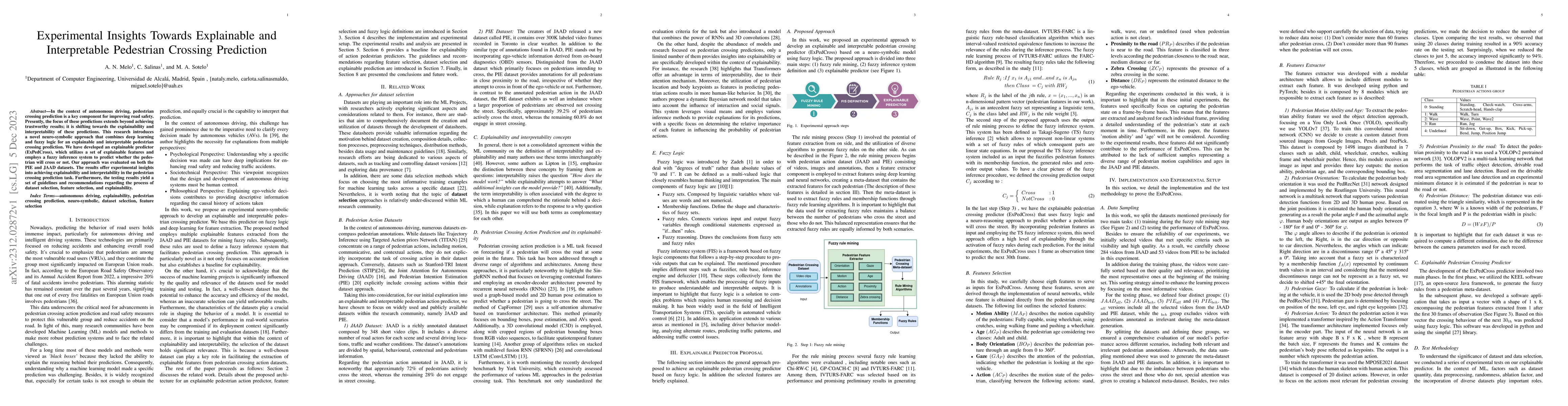 Thumbnail for Experimental Insights Towards Explainable and Interpretable Pedestrian
  Crossing Prediction