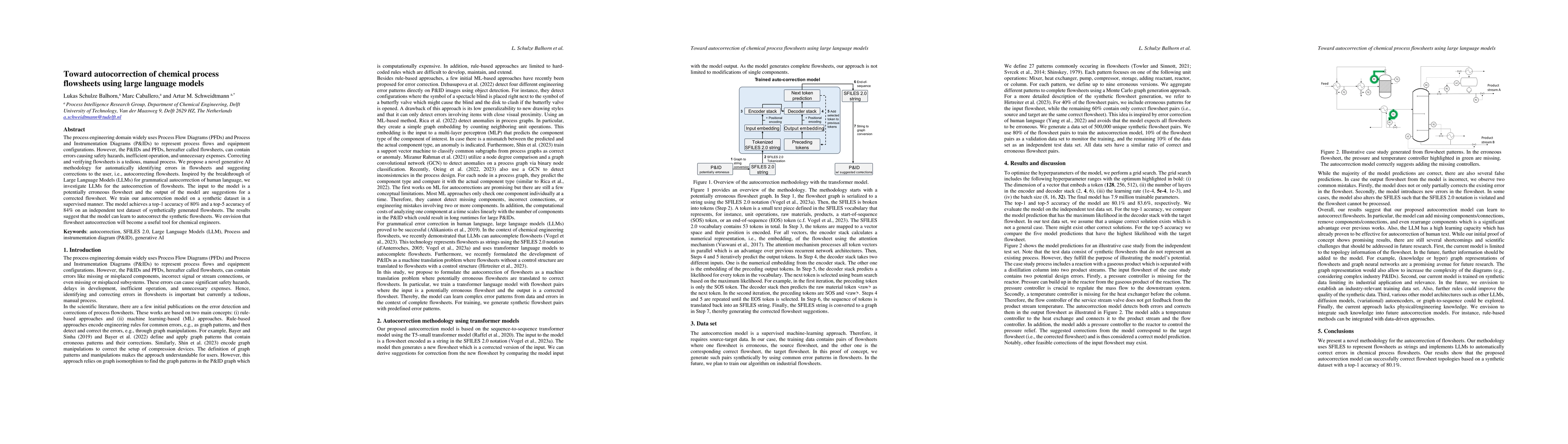 Thumbnail for Toward autocorrection of chemical process flowsheets using large
  language models