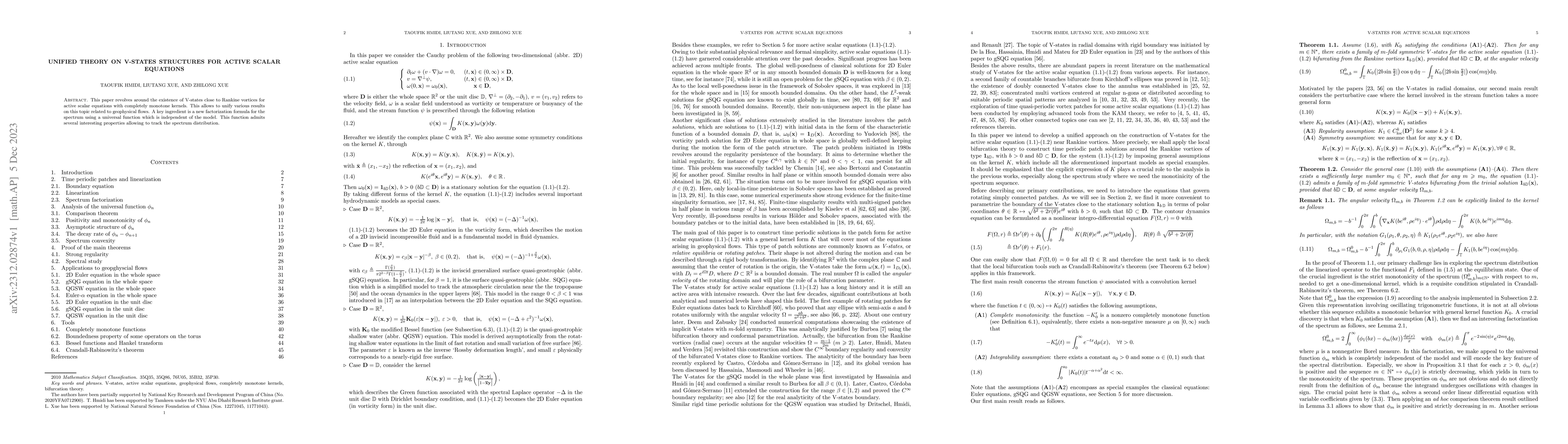 Thumbnail for Unified theory on V-states structures for active scalar equations