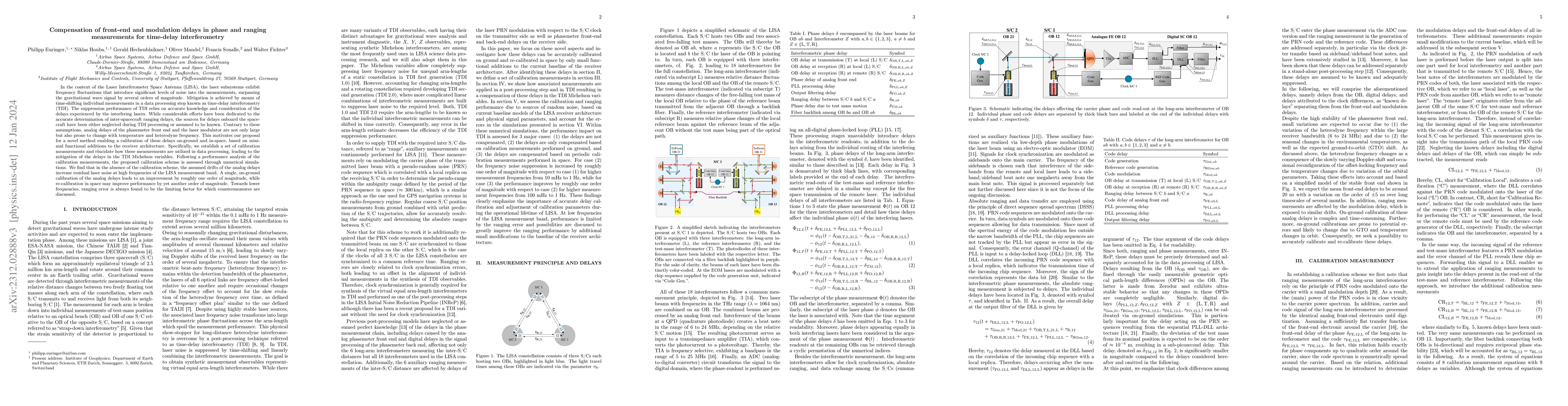 Thumbnail for Compensation of front-end and modulation delays in phase and ranging
  measurements for time-delay interferometry