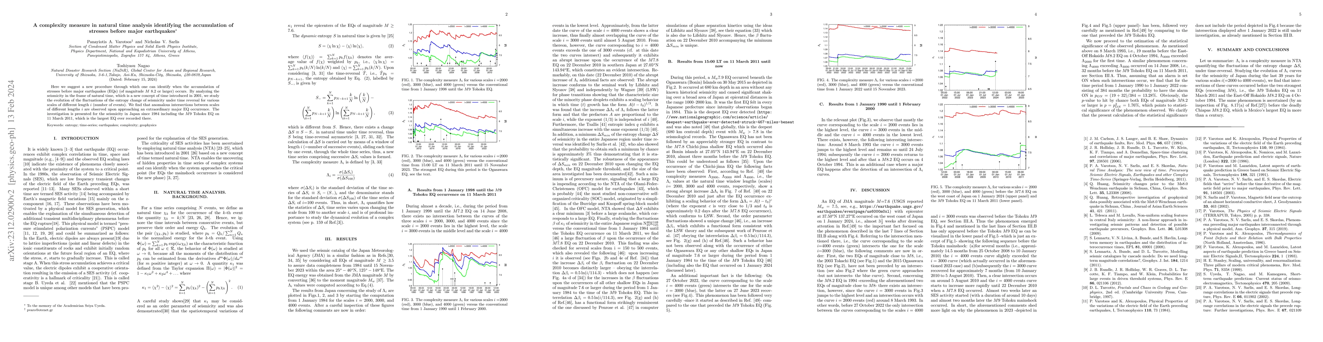 Thumbnail for A complexity measure in natural time analysis identifying the
  accumulation of stresses before major earthquakes
