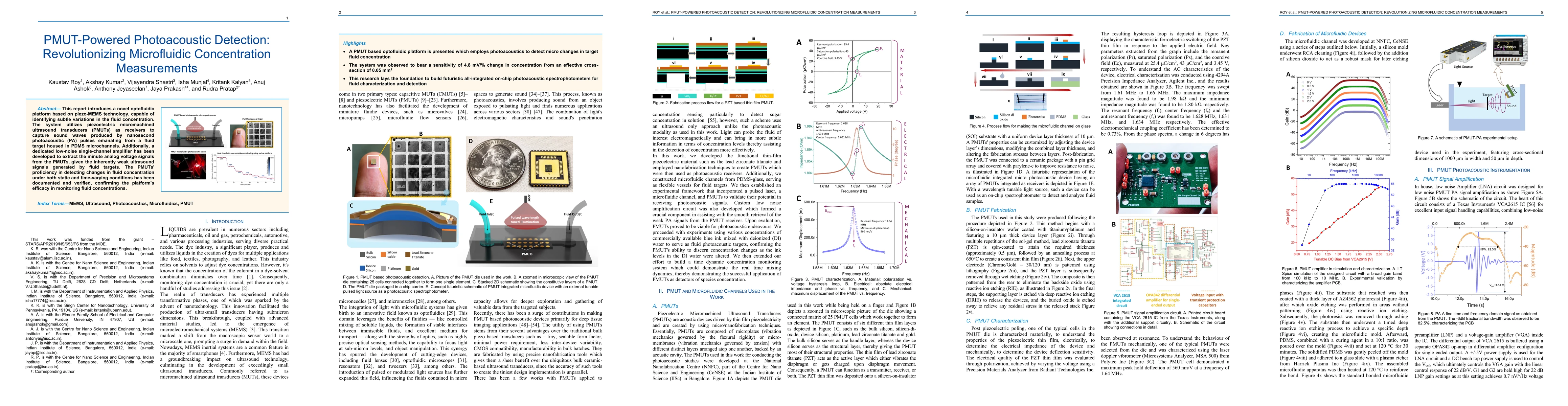 Thumbnail for PMUT-Powered Photoacoustic Detection: Revolutionizing Microfluidic
  Concentration Measurements