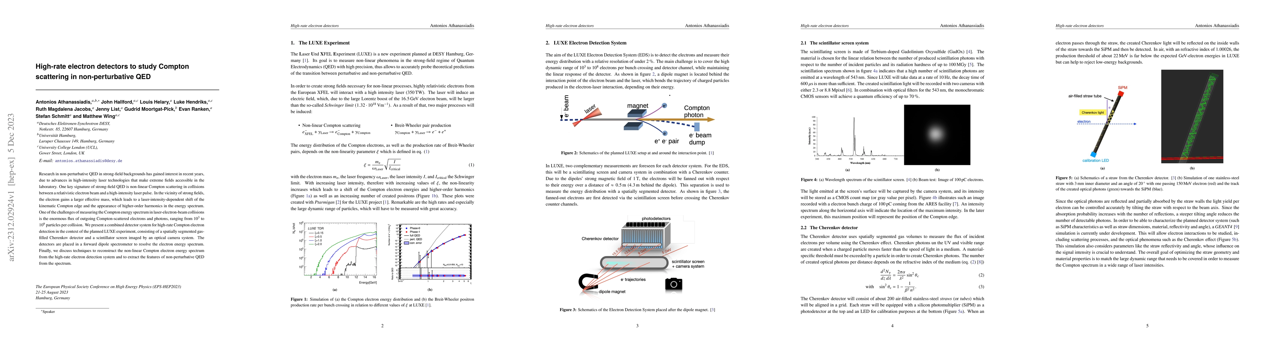 Thumbnail for High-rate electron detectors to study Compton scattering in
  non-perturbative QED