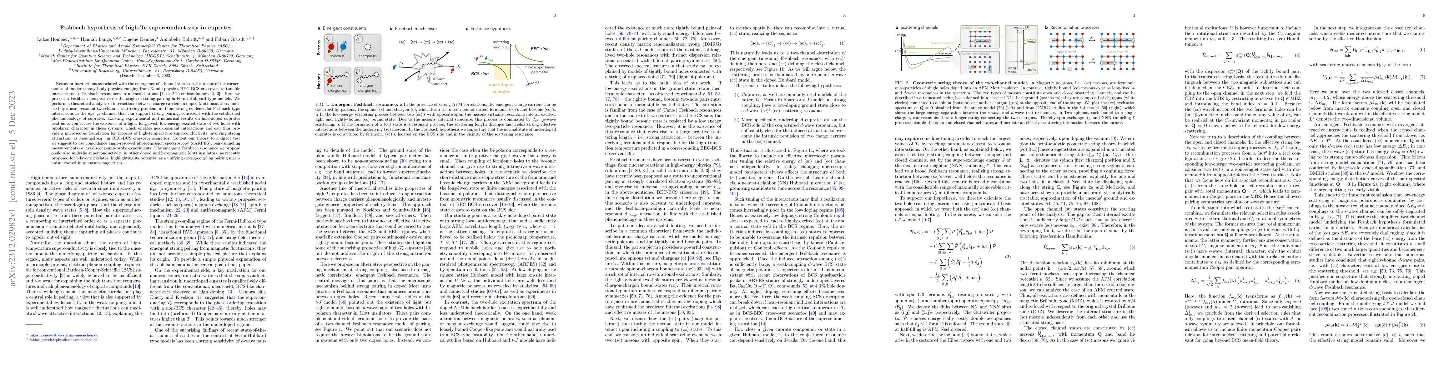 Thumbnail for Feshbach hypothesis of high-Tc superconductivity in cuprates