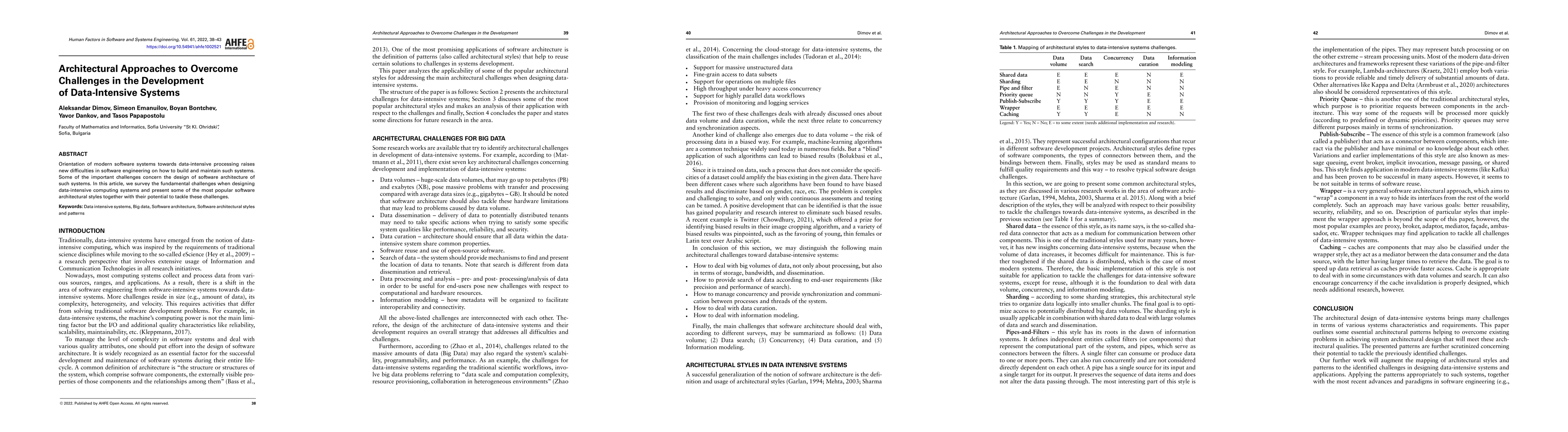 Thumbnail for Architectural Approaches to Overcome Challenges in the Development of
  Data-Intensive Systems