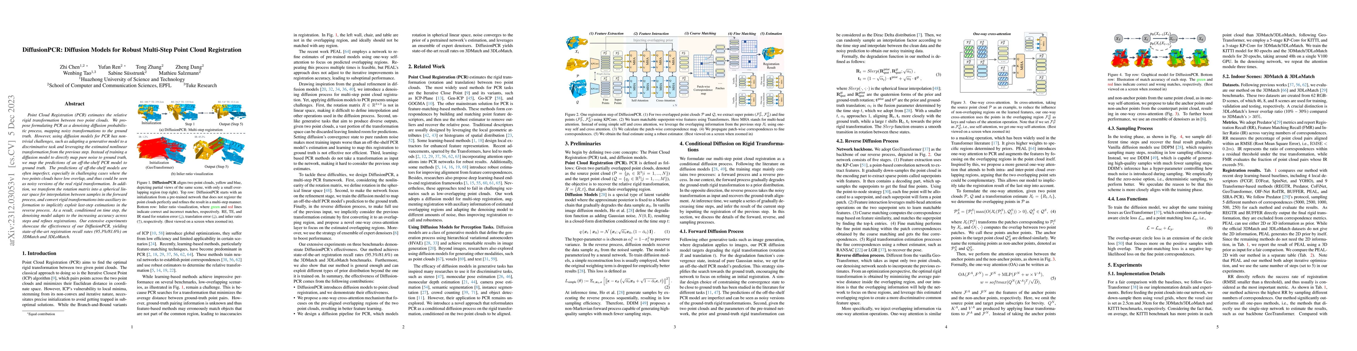 Thumbnail for DiffusionPCR: Diffusion Models for Robust Multi-Step Point Cloud
  Registration