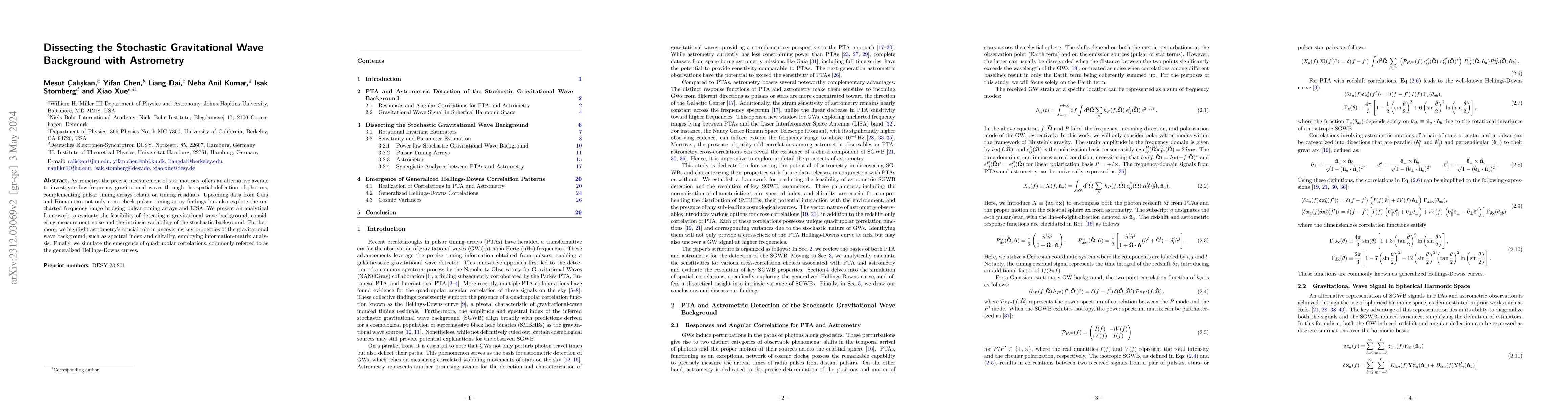 Thumbnail for Dissecting the Stochastic Gravitational Wave Background with Astrometry