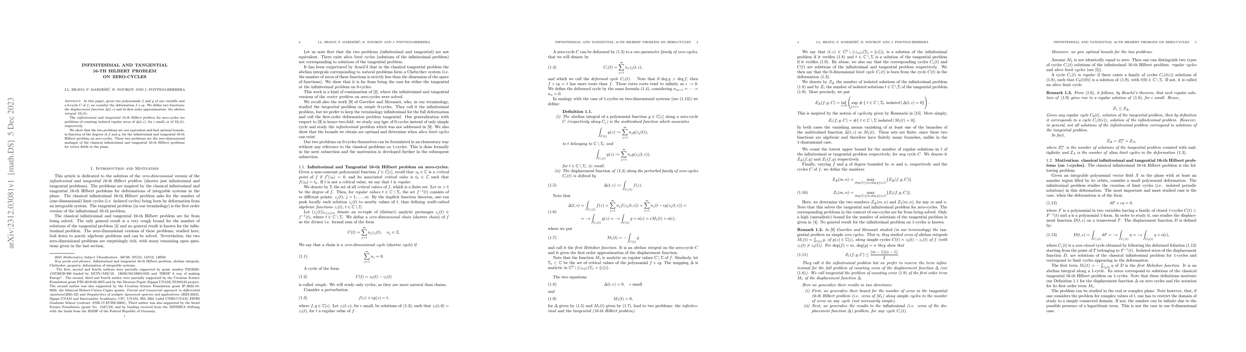 Thumbnail for Infinitesimal and tangential 16-th Hilbert problem on zero-cycles