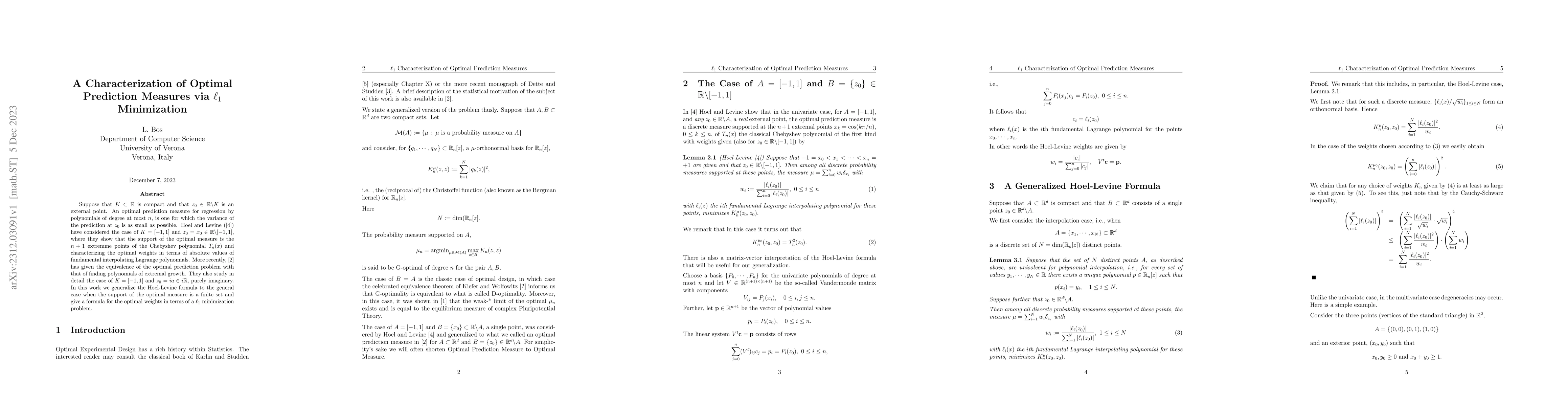 Thumbnail for A Characterization of Optimal Prediction Measures via $\ell_1$
  Minimization