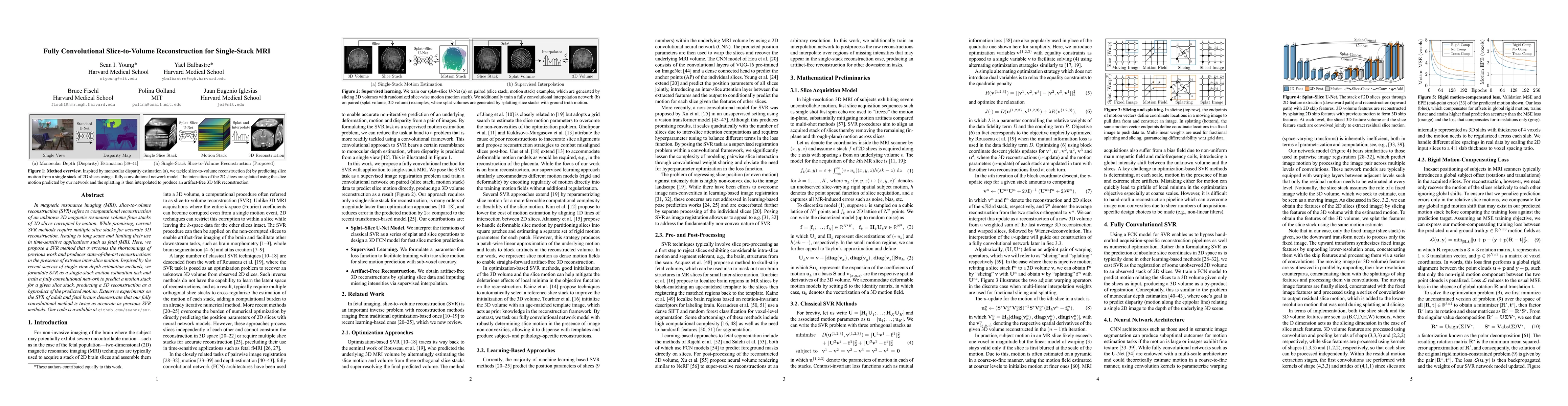 Thumbnail for Fully Convolutional Slice-to-Volume Reconstruction for Single-Stack MRI