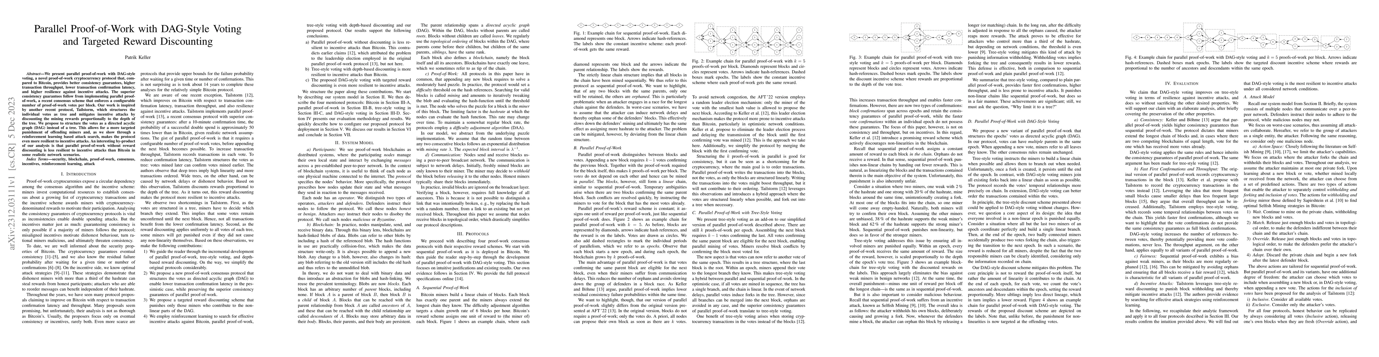 Thumbnail for Parallel Proof-of-Work with DAG-Style Voting and Targeted Reward
  Discounting