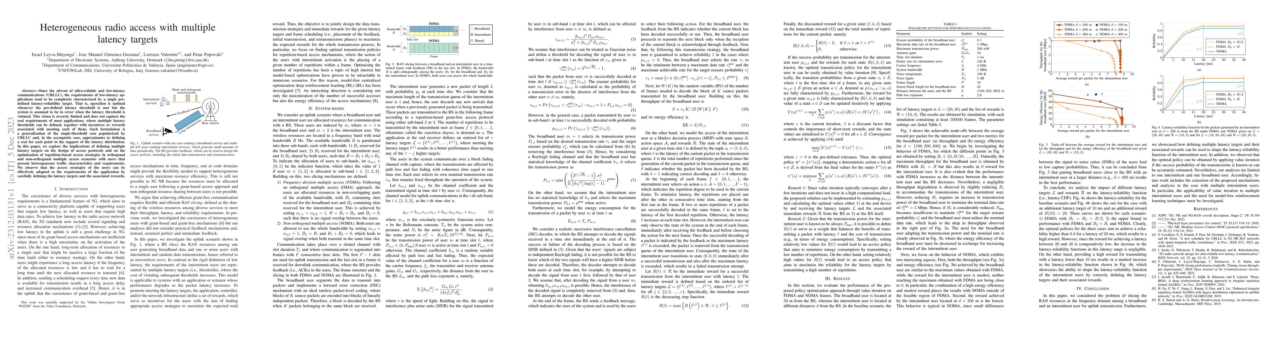 Thumbnail for Heterogeneous radio access with multiple latency targets