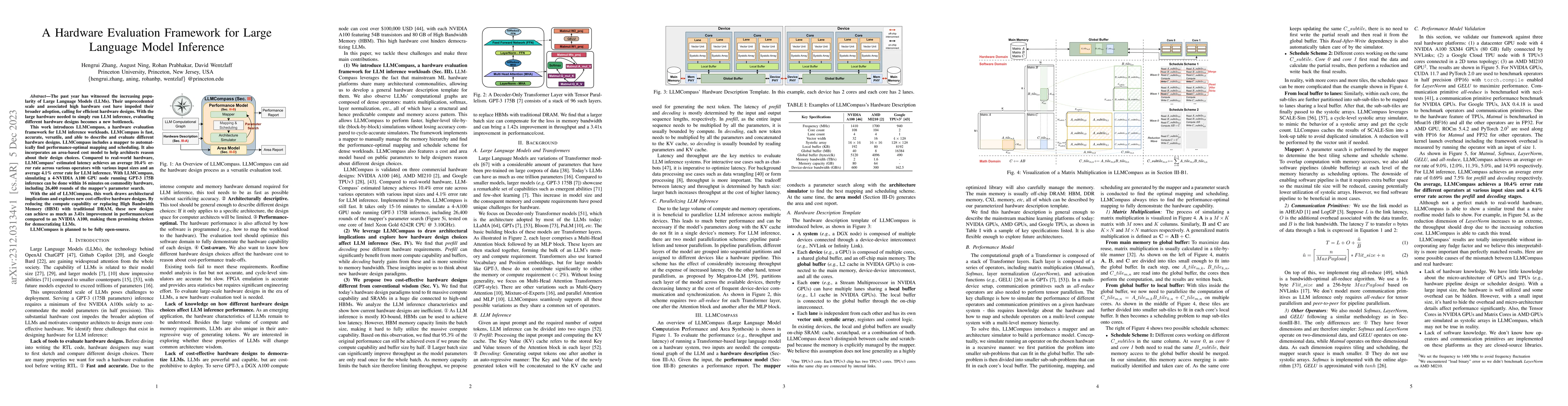 Thumbnail for A Hardware Evaluation Framework for Large Language Model Inference