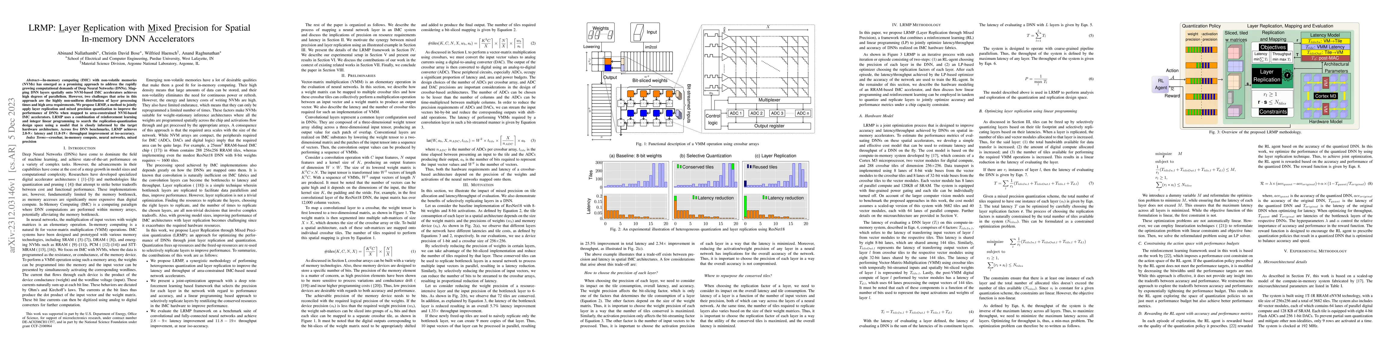 Thumbnail for LRMP: Layer Replication with Mixed Precision for Spatial In-memory DNN
  Accelerators