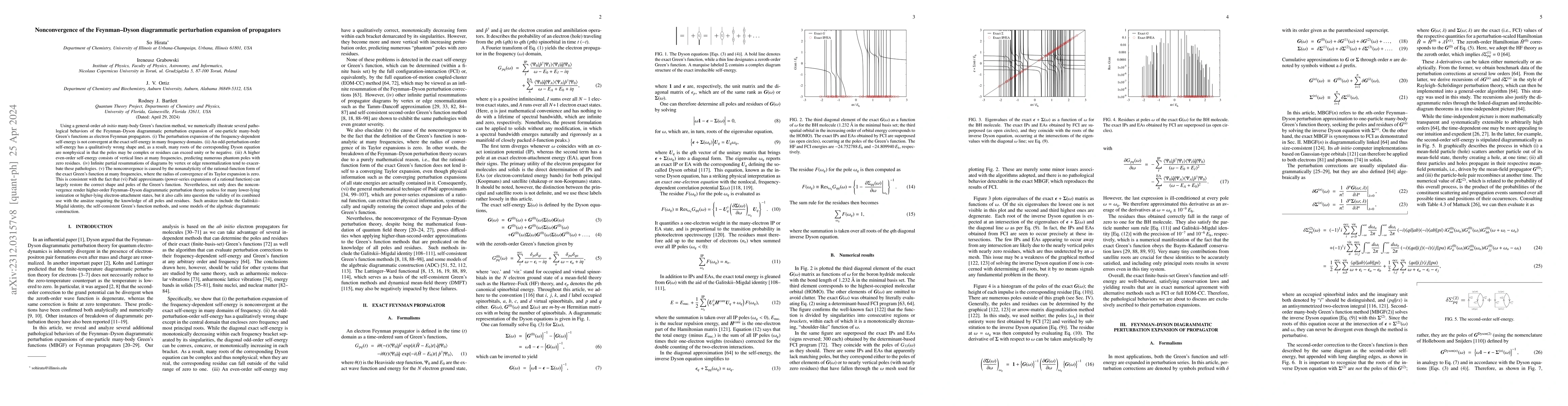 Thumbnail for Nonconvergence of the Feynman-Dyson diagrammatic perturbation expansion
  of propagators