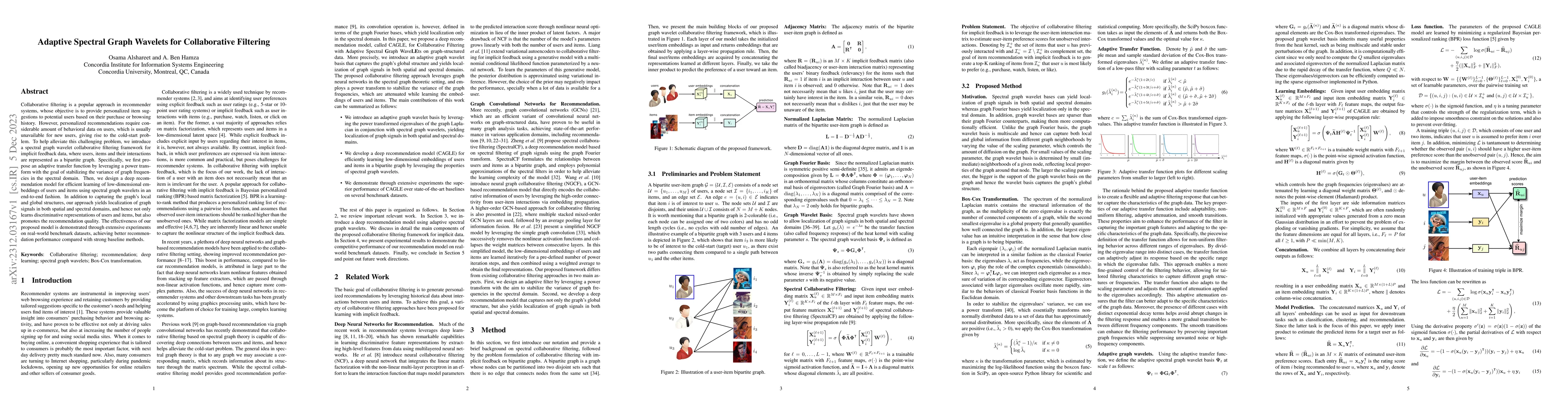 Thumbnail for Adaptive spectral graph wavelets for collaborative filtering