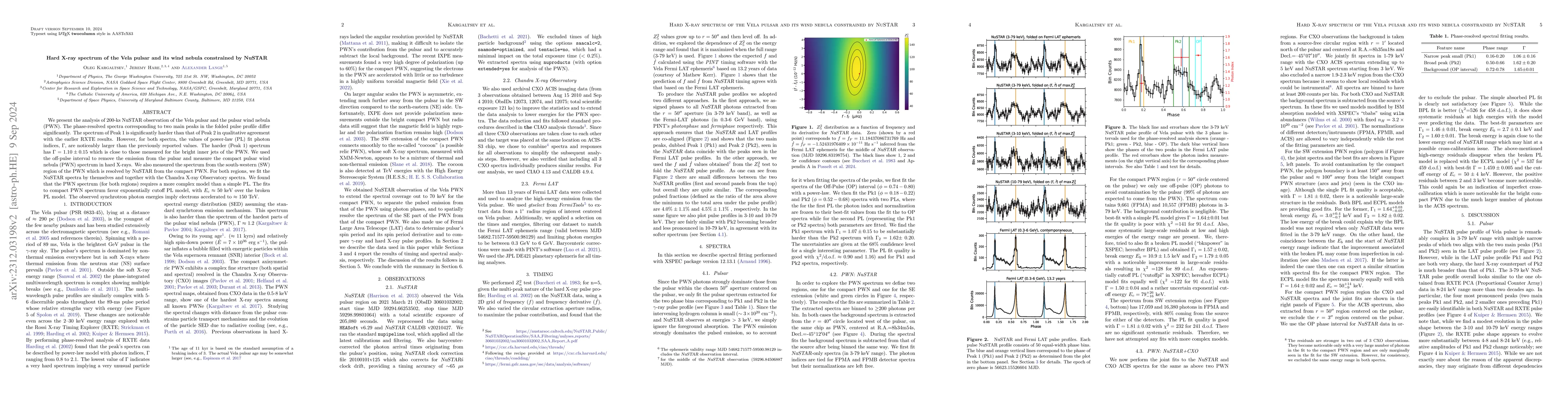 Thumbnail for NuSTAR observation of the Vela pulsar and its nebula