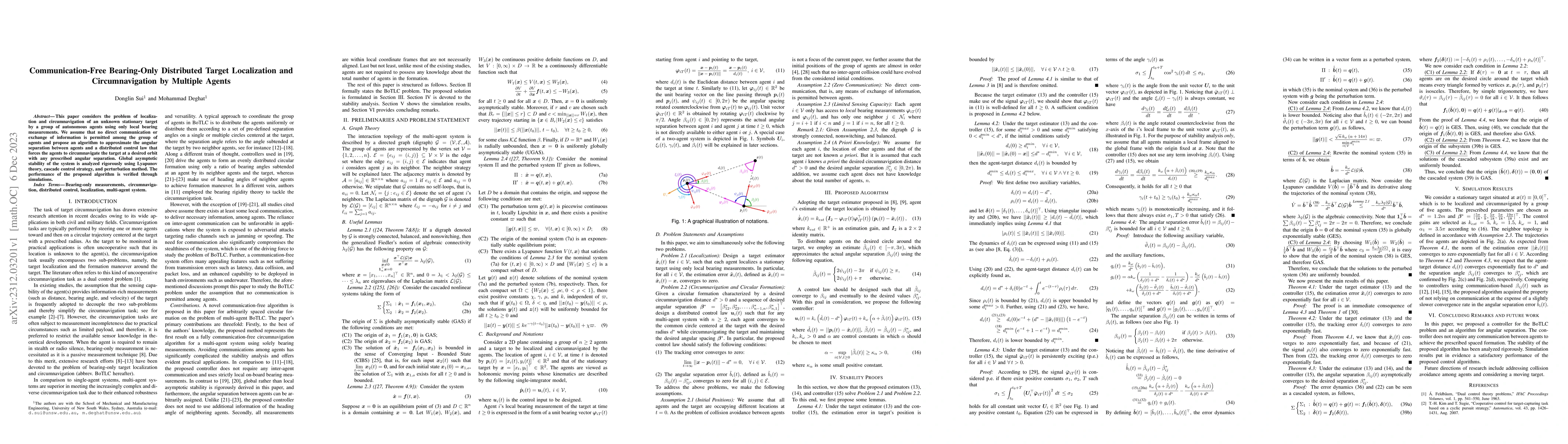 Thumbnail for Communication-Free Bearing-Only Distributed Target Localization and
  Circumnavigation by Multiple Agents