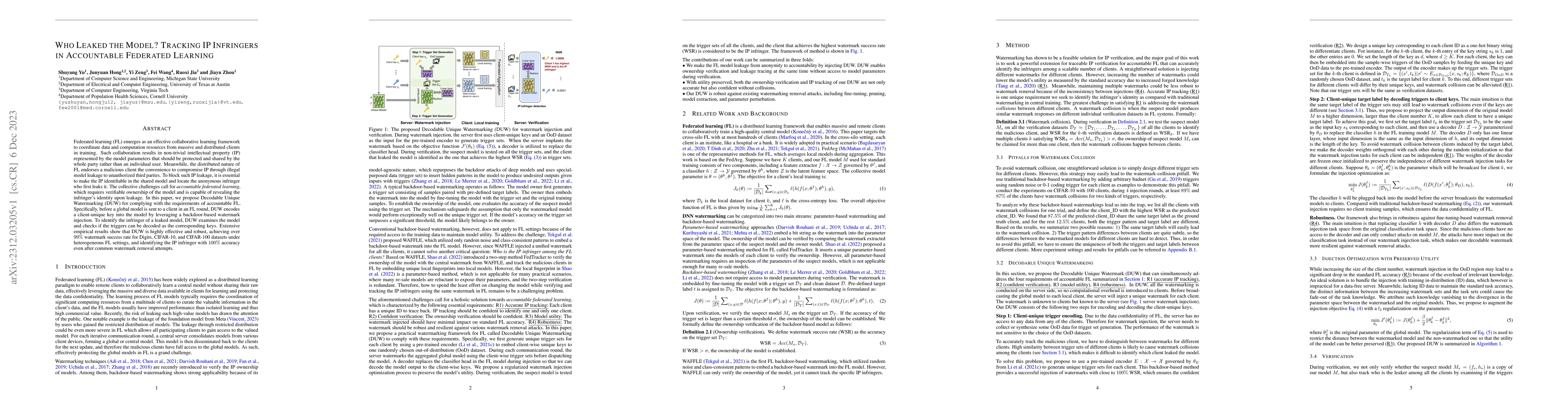 Thumbnail for Who Leaked the Model? Tracking IP Infringers in Accountable Federated
  Learning